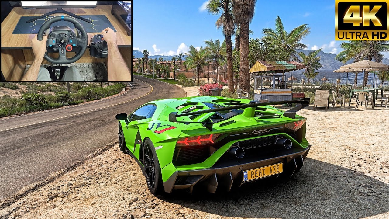 1500HP Lamborghini Aventador SVJ - Forza Horizon 5 | Logitech G29 Steering wheel