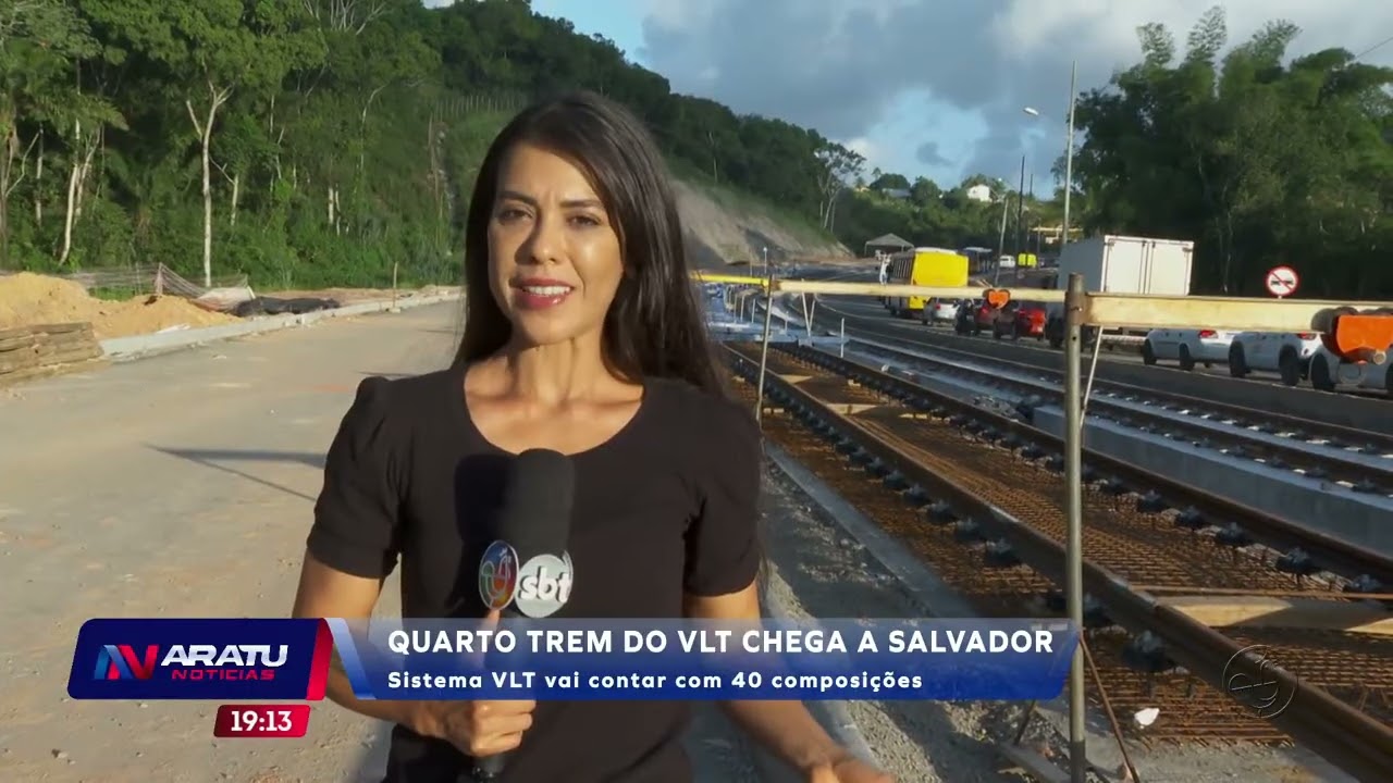 Quarto trem do VLT chega em Salvador | ARATU NOTÍCIAS | TV ARATU