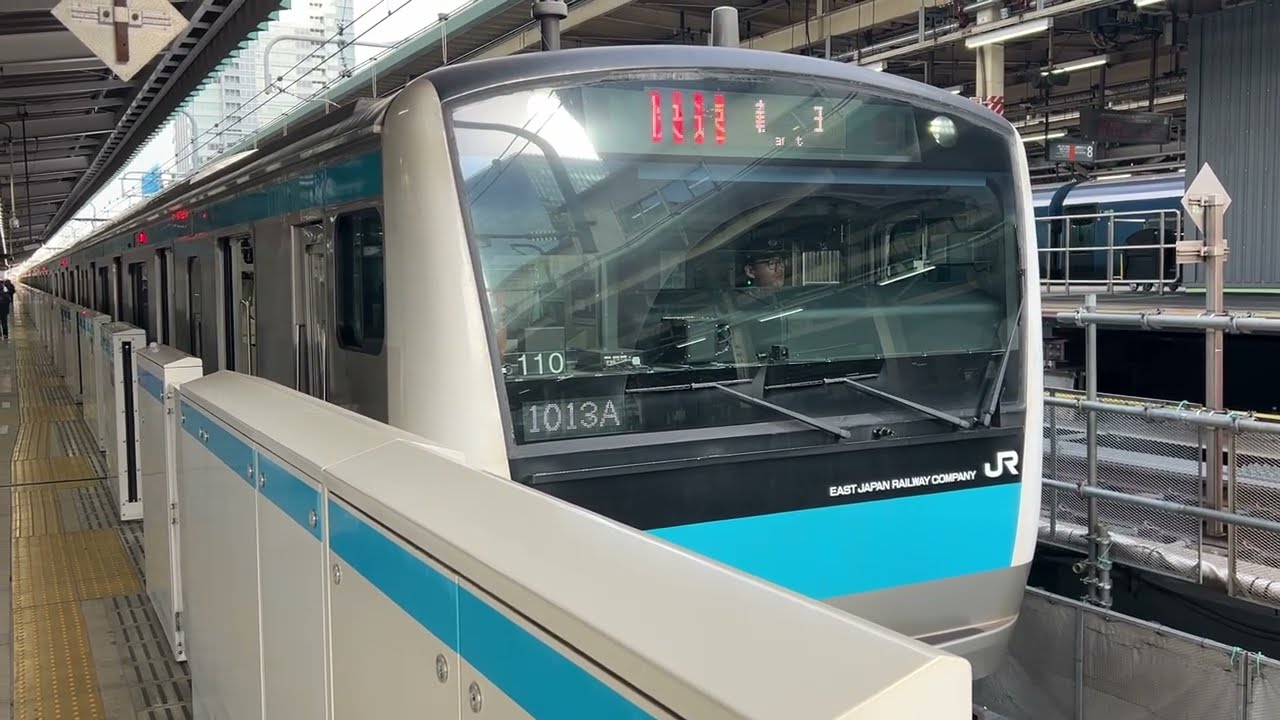 サフィール踊り子とほぼ同時発車 E233系1000番台110編成 東京 2026 1.20 