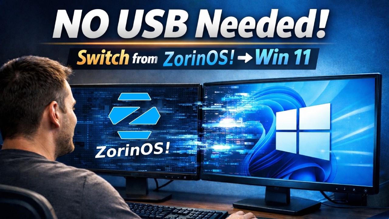 How To Install Windows 11 Without USB - Switch From Zorin OS