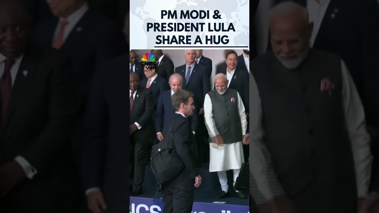 Prime Minister Narendra Modi & Brazil's President Lula Hug At BRICS | N18S | CNBC TV18