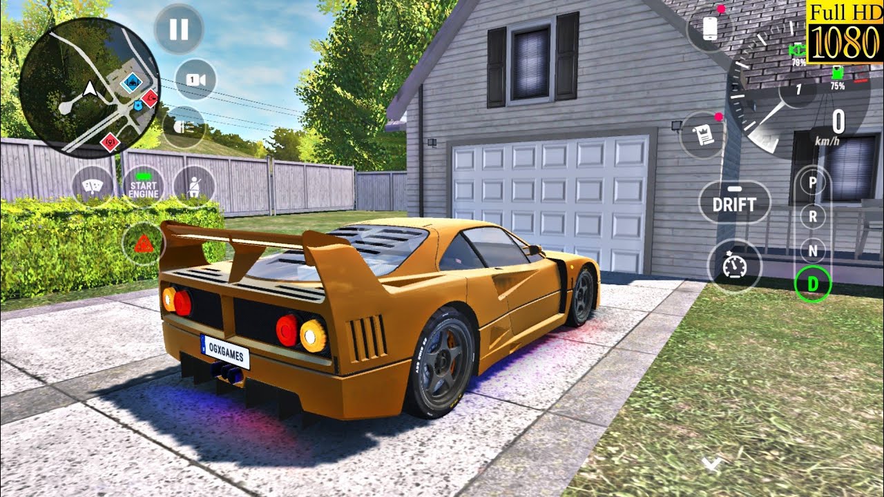 Ferrari F40 - Car Parking Driving School Gameplay | high quality HD graphics
