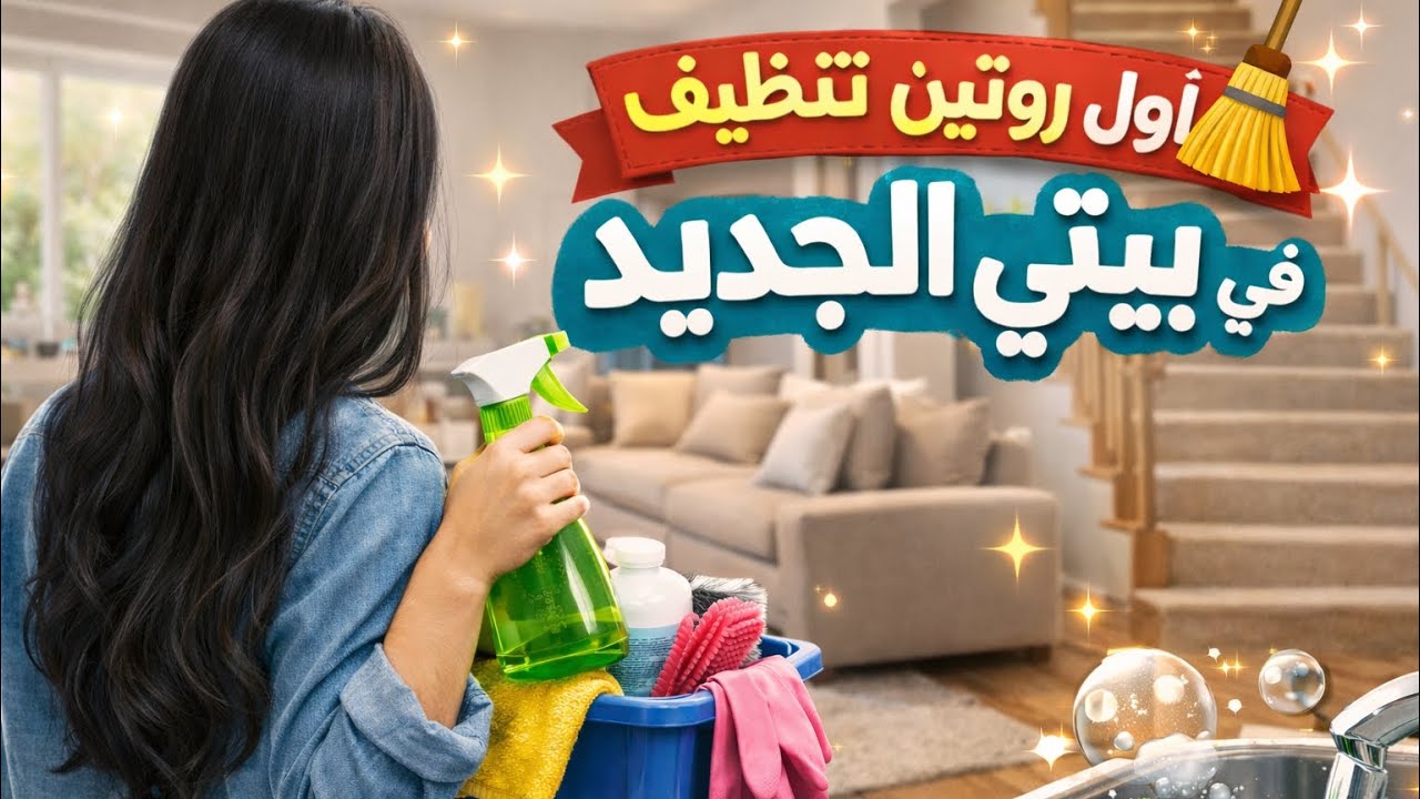 أول روتين تنظيف 🪣🧹 في بيتي الجديد 😍