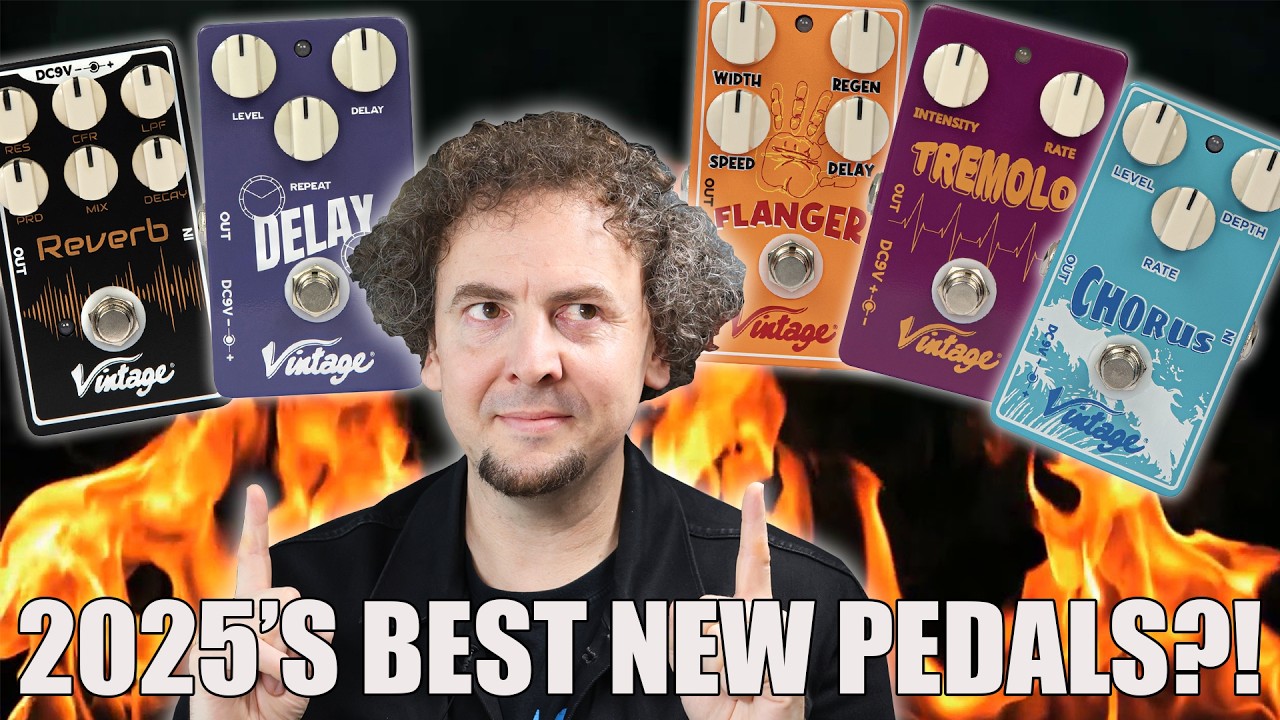 Vintage’s $50 Delay, Reverb, Flanger, Tremolo + Chorus Pedals | Review & Demo