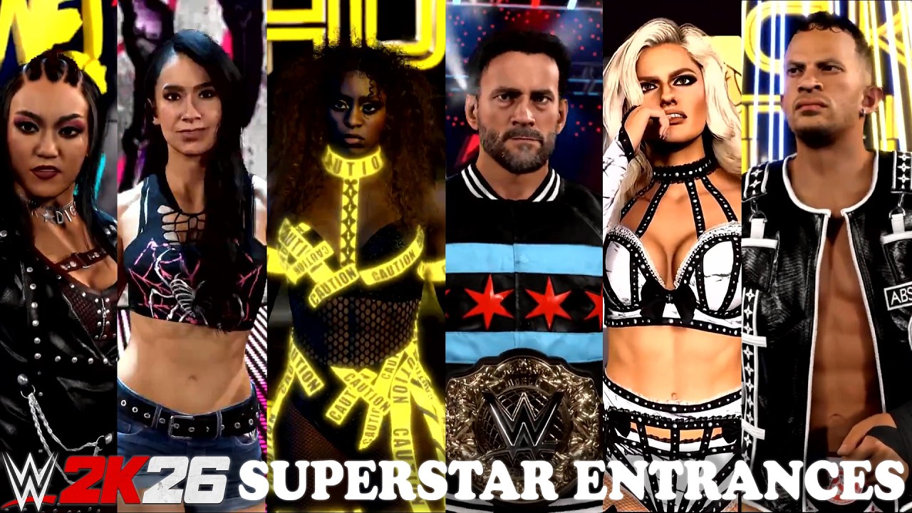WWE 2K26 All Superstar Entrances Revealed ft. Aj Lee, Dominik, Blake Monroe & More