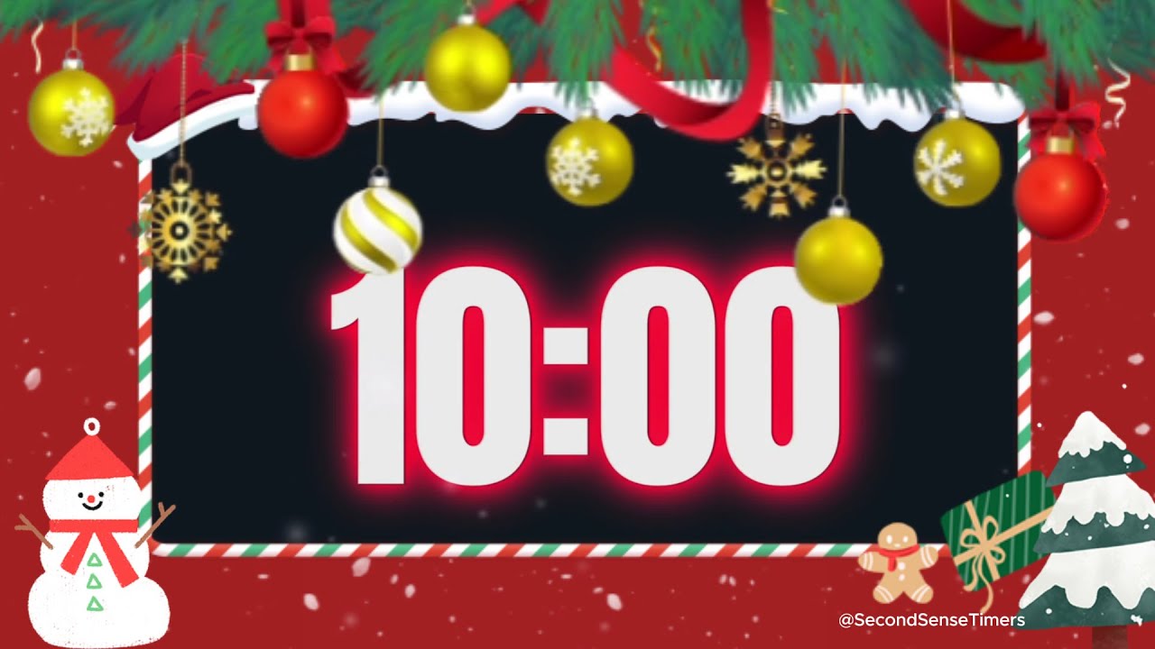 10 Minute Christmas Timer 🎄| Christmas Countdown 10 Minutes with Christmas Music