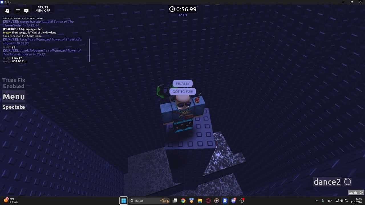Getting to floor 2 in Tower of The Homefinder xD