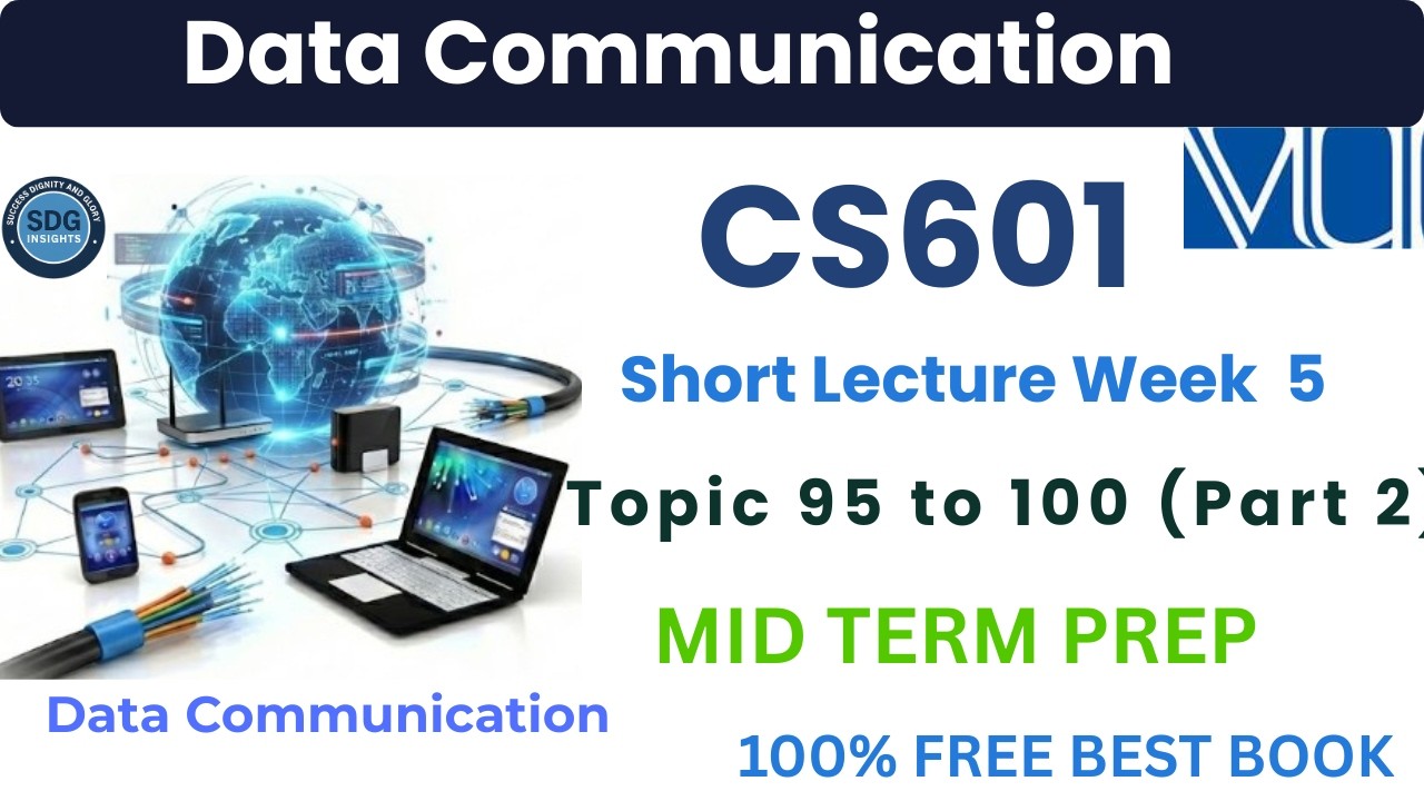 CS601 Short Lecture Week 6 | Ch 6 (Topic 95 to 100) Data Communication | VU Midterm Prep