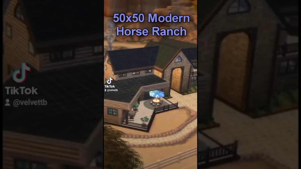 Modern Horse Ranch #sims4 #sims4horseranch #velvettb