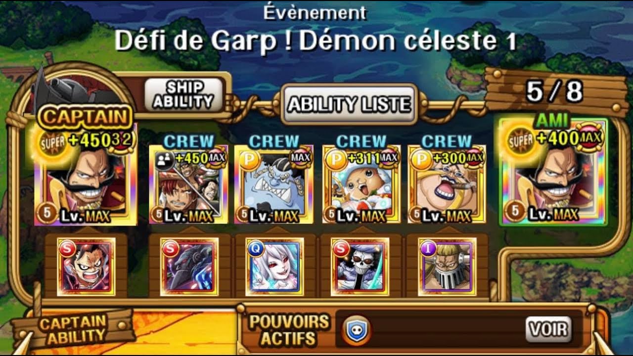 GARP’S CHALLENGE - HEAVENLY DEMON 1 PSY! Team Roger easy! (One Piece Treasure Cruise)