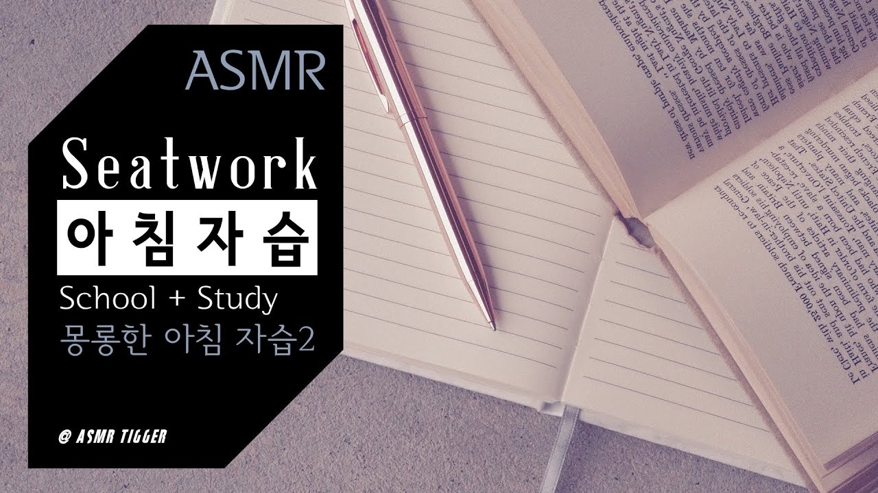 [ASMR School] 몽롱한 아침 자습시간2 | 새벽공부, 도시소음, 공부, 집중력높이는소리, study, ambience, 입체음향,