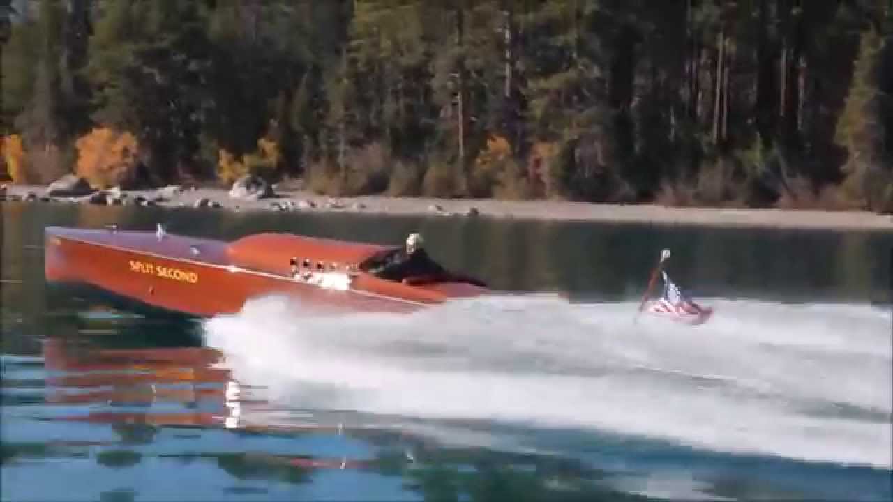 Split Second: A Hacker design with a Rolls-Royce V-12 engine on Lake Tahoe