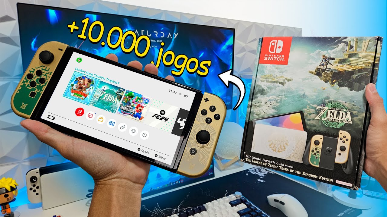 COMPREI um Nintendo Switch DESBLOQUEADO! (vale a pena em 2025?)