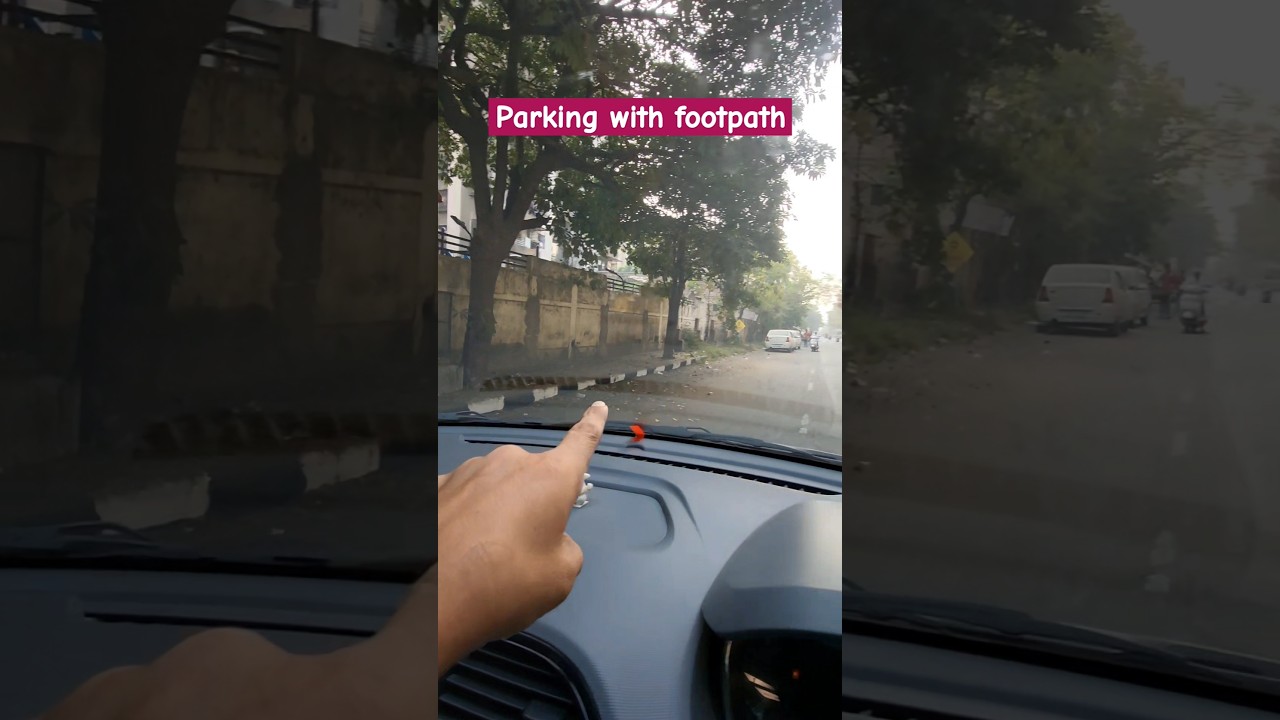 How to park next to a footpath #parking #drivingtips
