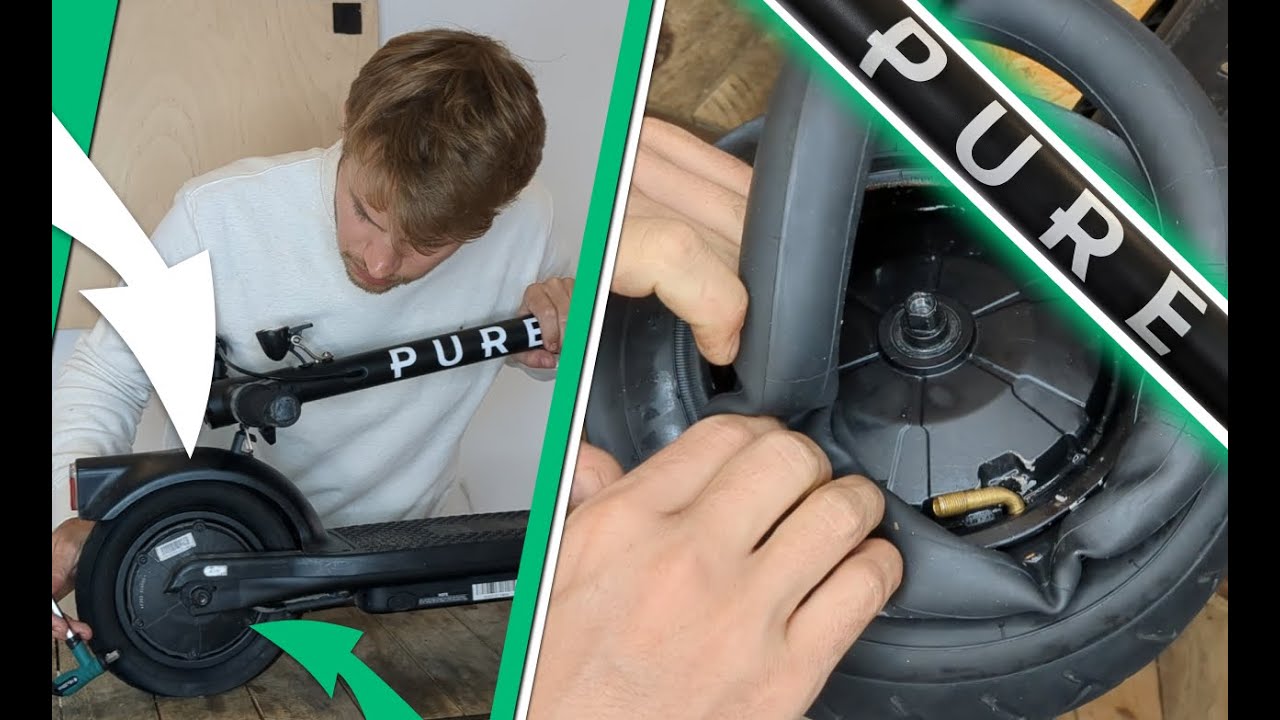 Tuto PURE AIR Trottinette - Changer le pneu et la chambre à air - Roue Arrière