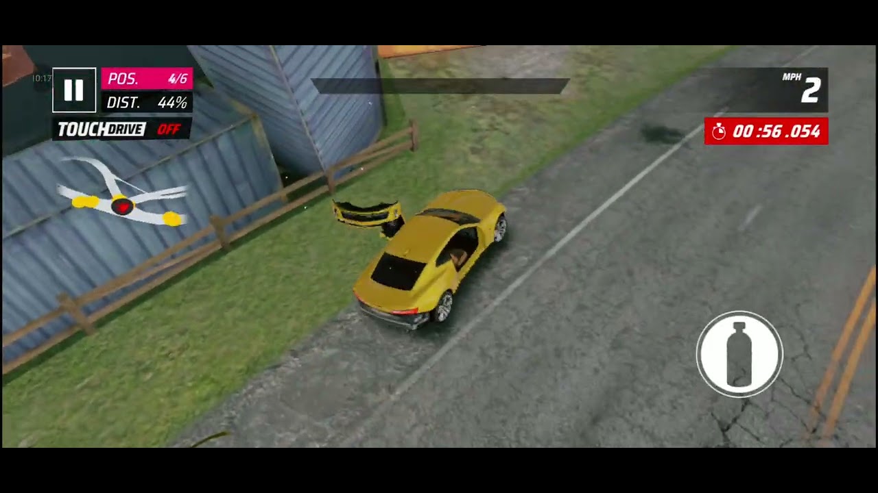 Racing using supercar and completing on first position 