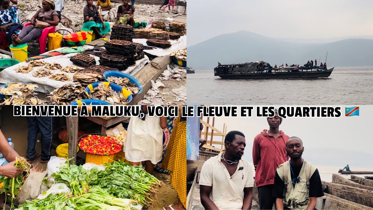 VOICI LA COMMUNE DE MALUKU LIBONGO, LES QUARTIERS ET LES ACTIVITÉS DU FLEUVE 🇨🇩