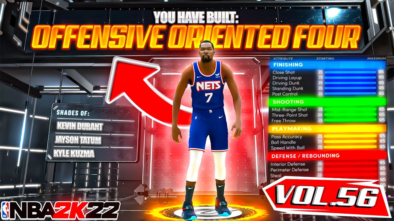 BEST OFFENSIVE ORIENTED FOUR BUILD ON NBA 2K22! RARE BUILD SERIES VOL. 56