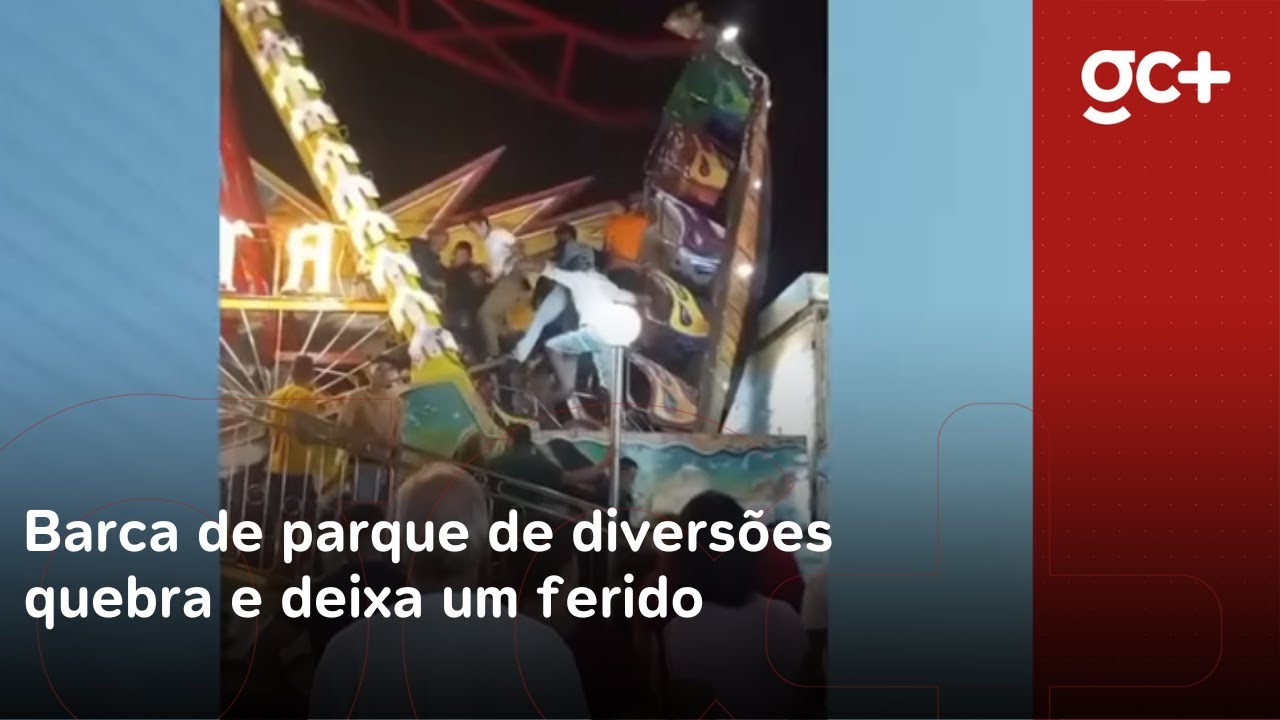 Pânico no parque: barca de parque de diversões quebra e deixa pessoas apavoradas e um ferido