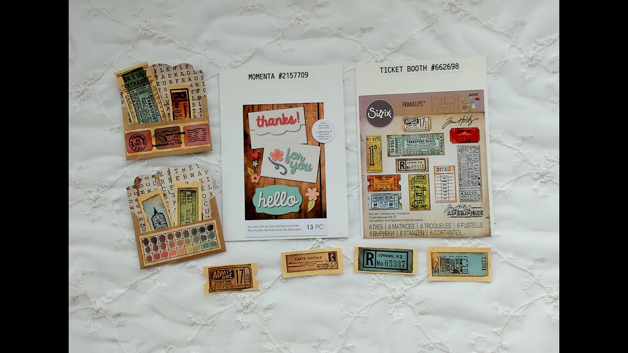 Paper Bag Envelope/Ticket Booth Tickets/#50stackchallenge7/@craftycat7212 /Paint Swatches