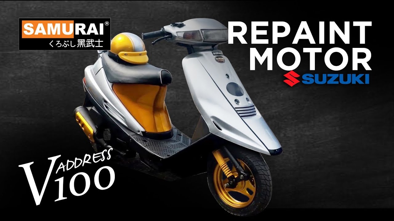 Project Repaint Suzuki V100 - Samurai Paint Malaysia