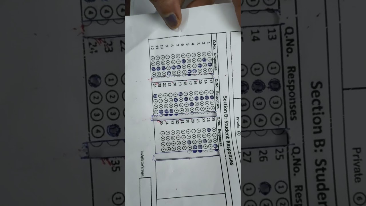 OMR sheet checking Easy Trick