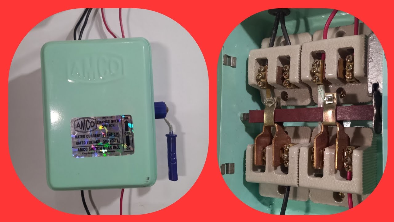 manual changeover switch connection with two electric meter | changeover fitting step by step guide