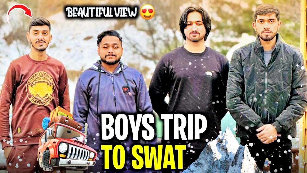 “Swat boys trip — chairlift vibes & snowfall scenes ❄️🚡🔥”