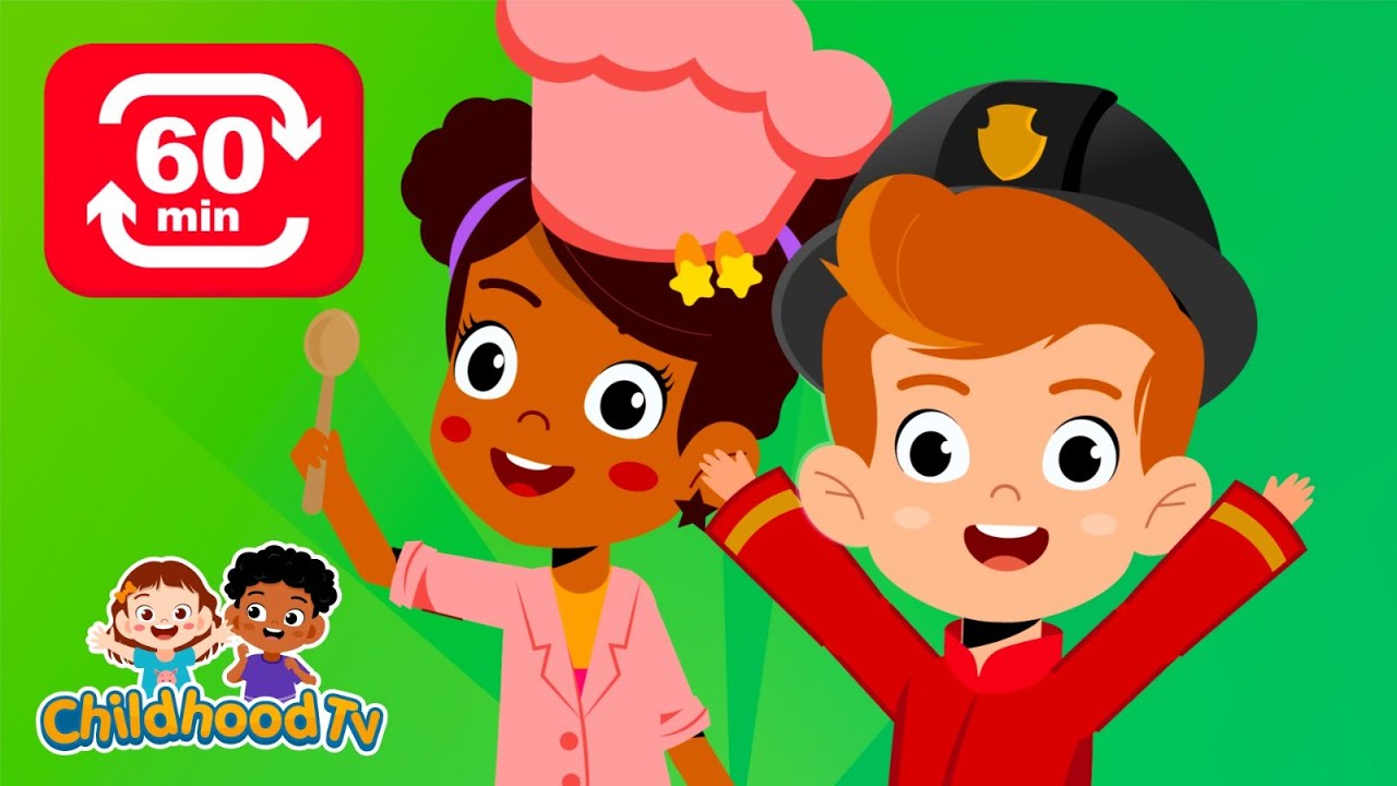 Jobs Jam | 1 hour fun | Learning with ChildhoodTV