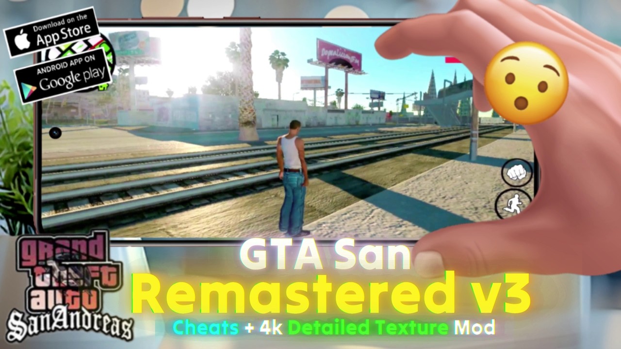 GTA SA Remastered v3 (Android/iOS) 60 FPS Mod 4K Ultra Graphics !! Real Life Mod