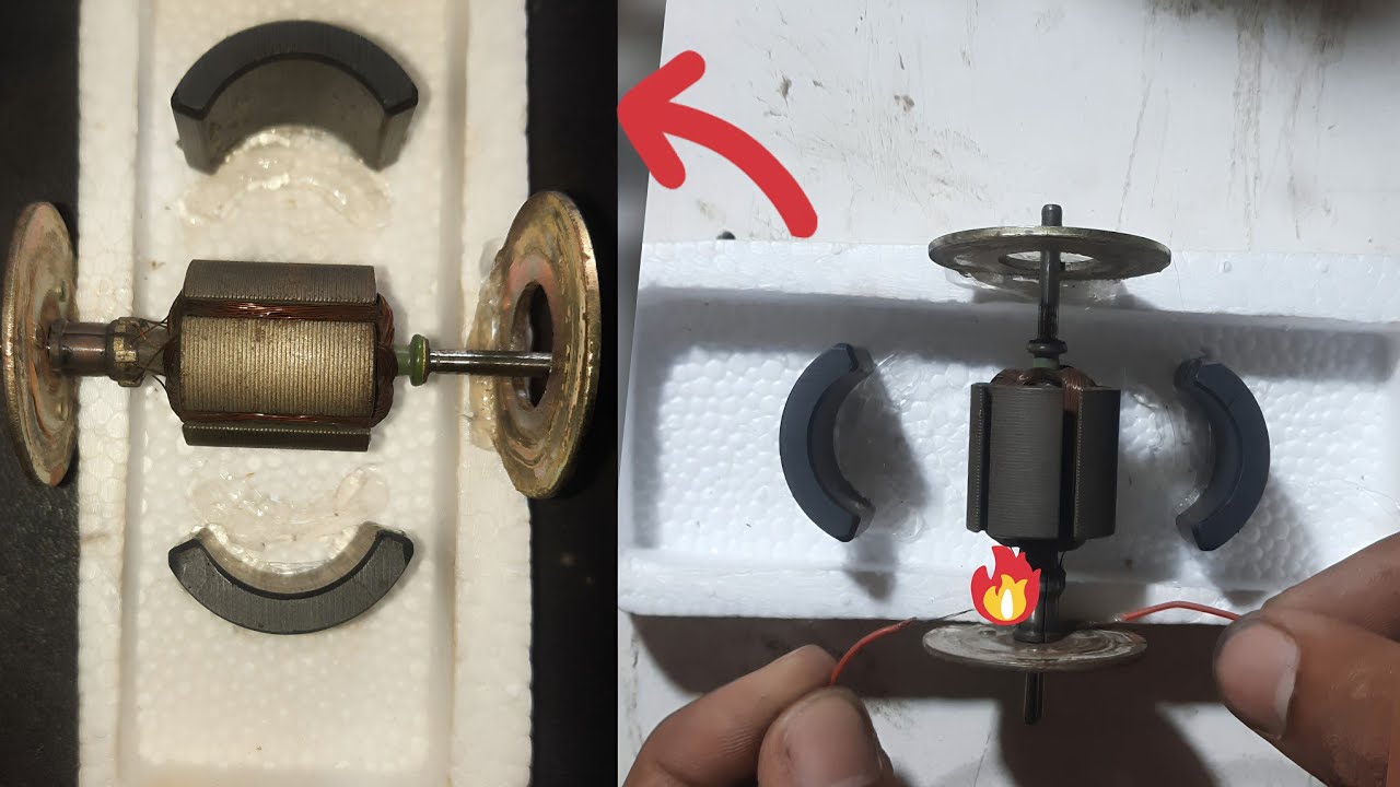 Open DC Motor Experiment At Home