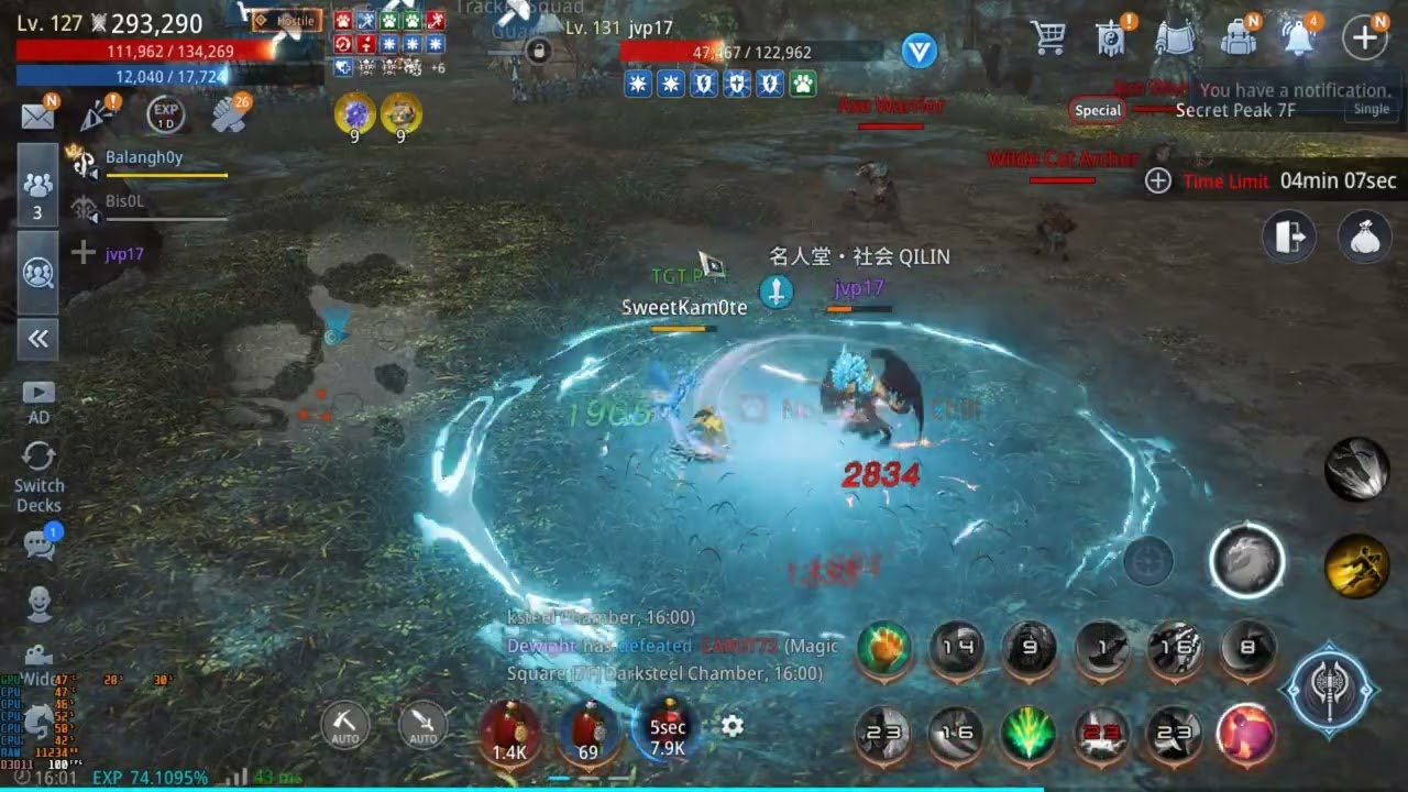 Mir4 PVP Kamote vs Lvl 131 with friends