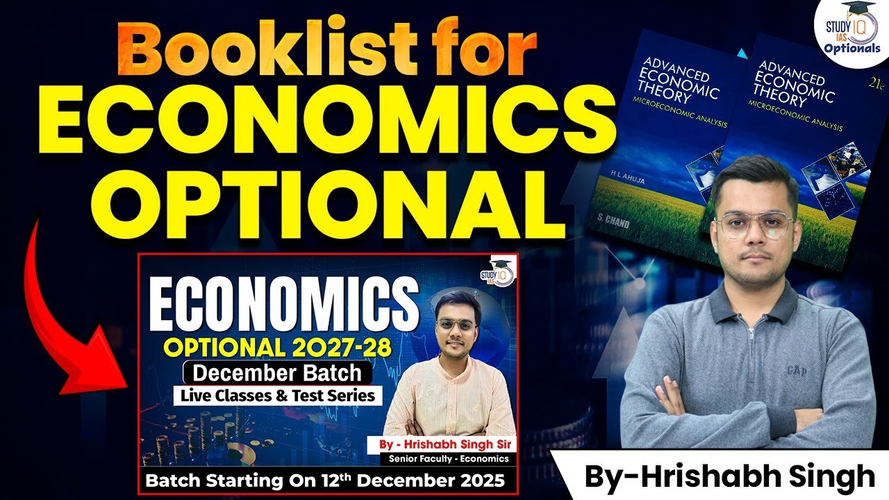 Economics Optional for UPSC | Booklist & Strategy For Economics | Hrishabh Sir