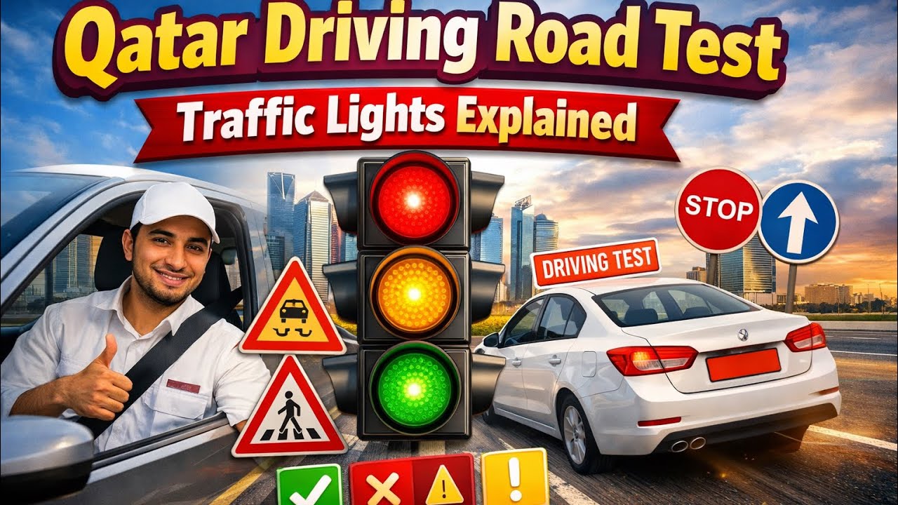 Qatar Driving Road Test Traffic Lights Explained | Complete Guide 2026 