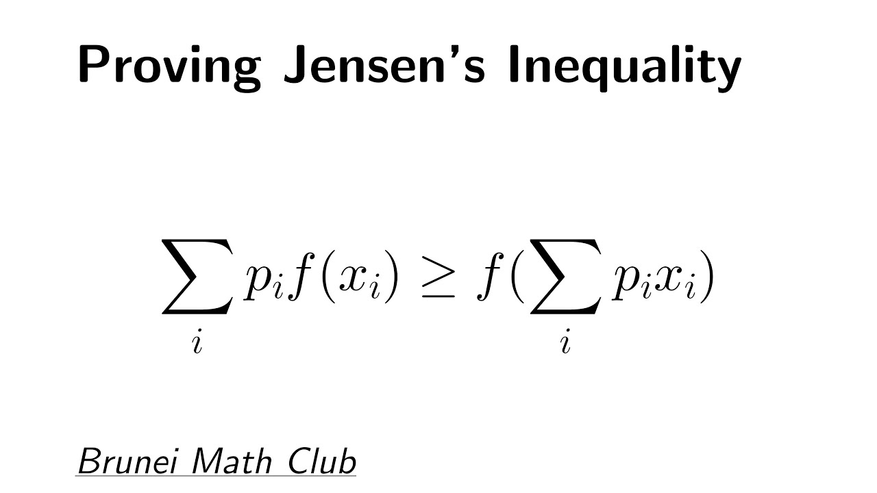 Proving Jensen's Inequality