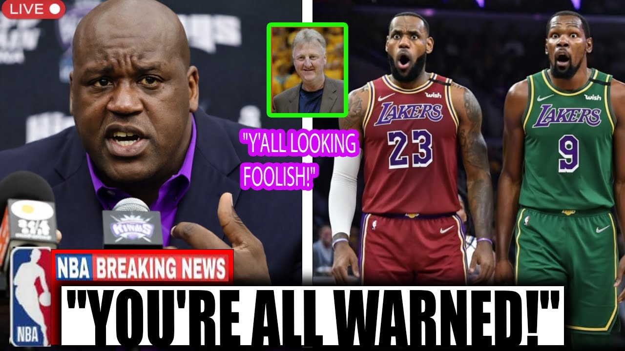 Shaq Explodes After LeBron & KD Mock Larry Bird on Live TV 🤯🏀