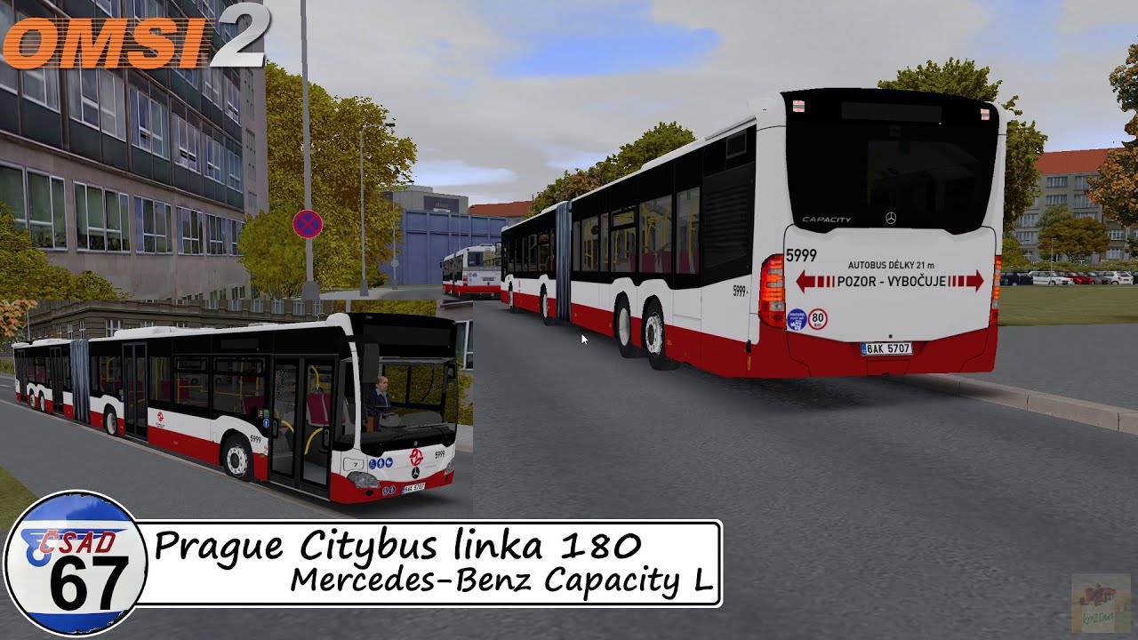 OMSI 2 #67 - Prague Citybus linka 180 - Mercedes-Benz Capacity L