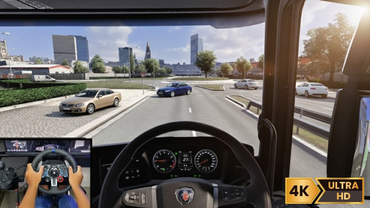 From London to Manchester (Great Britain) - Euro Truck Simulator 2 | Steering Wheel Gameplay