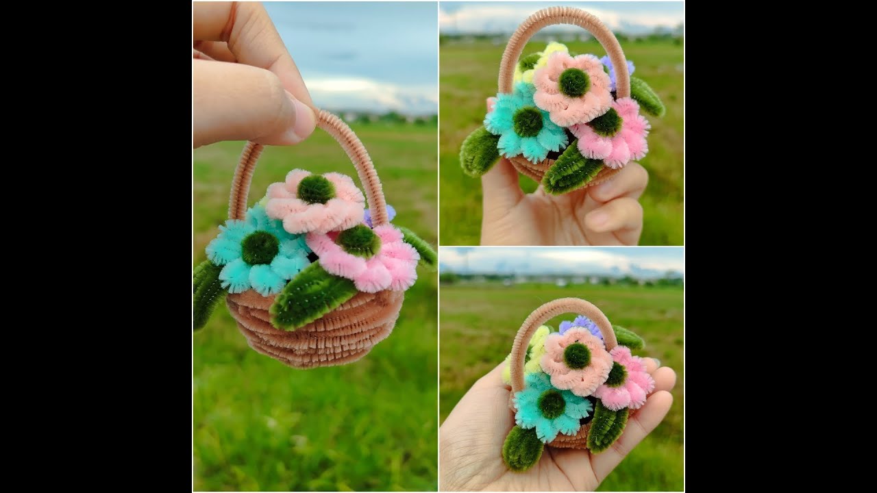 Membuat bunga dalam keranjang | mini flowers