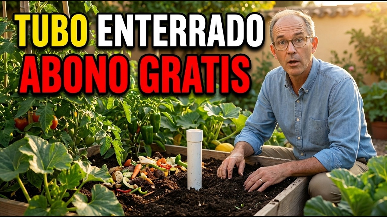 Enterr&eacute; un tubo de &euro;2 en mi huerto &mdash; ahora fabrica abono gratis cada d&iacute;a