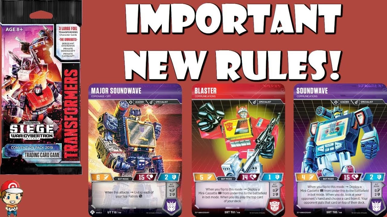Biggest Transformer TCG Rules Update Yet! (Omnibots, Soundwave, Blaster)