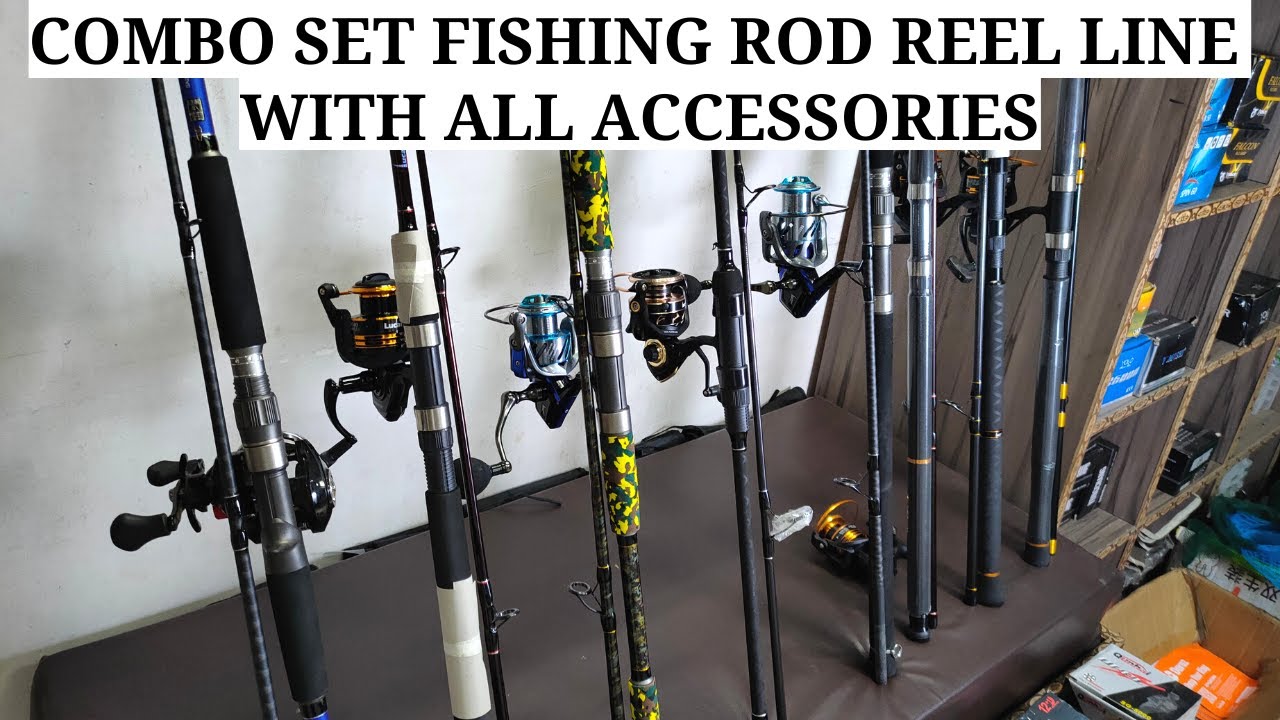 Combo Set Fishing Rod Reel Line with All Accessories🎣