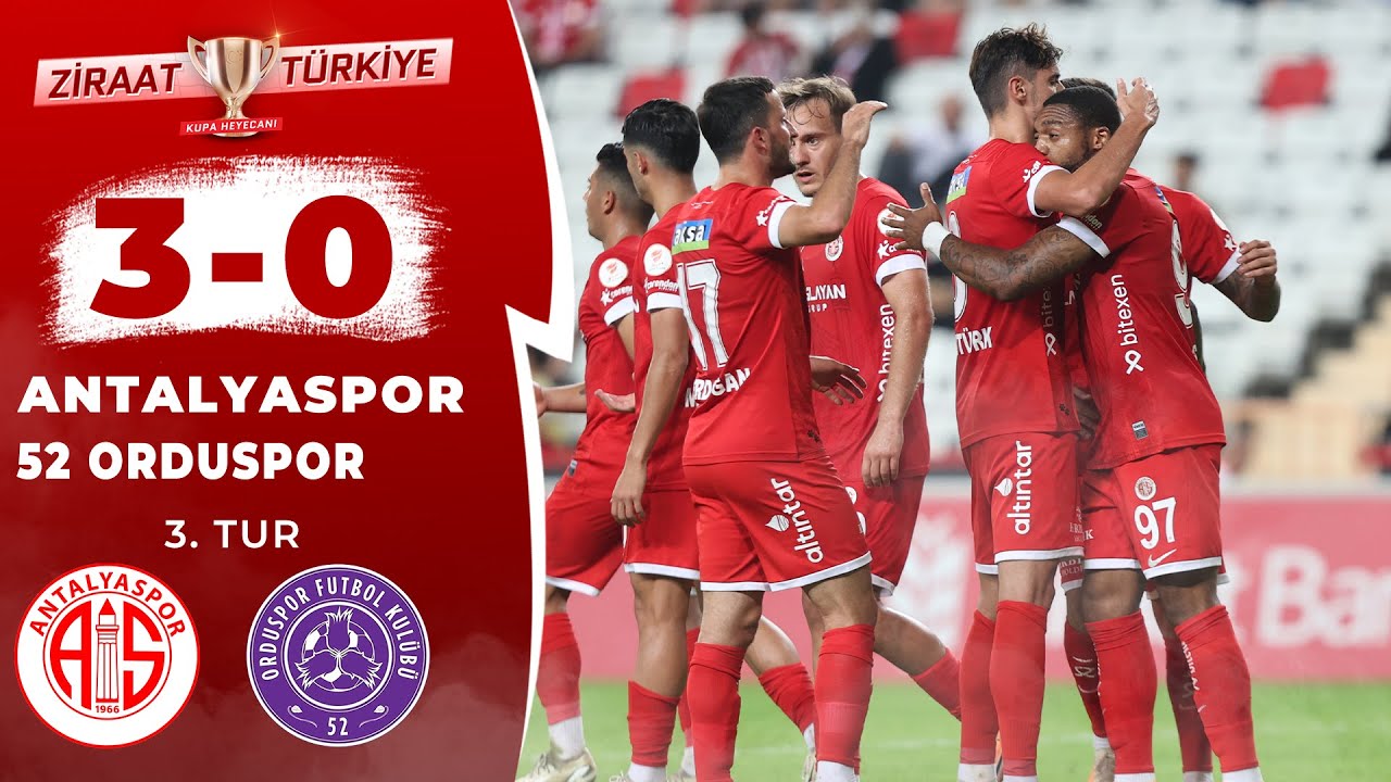 Antalyaspor 3-0 52 Orduspor MAÇ ÖZETİ (Ziraat Türkiye Kupası 3. Tur Maçı) / 01.11.2023