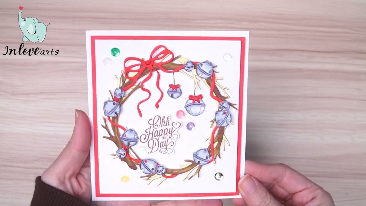Video Tutorial | Inlovearts | Cutting Dies | Christmas Bell Round Frame Cutting Dies