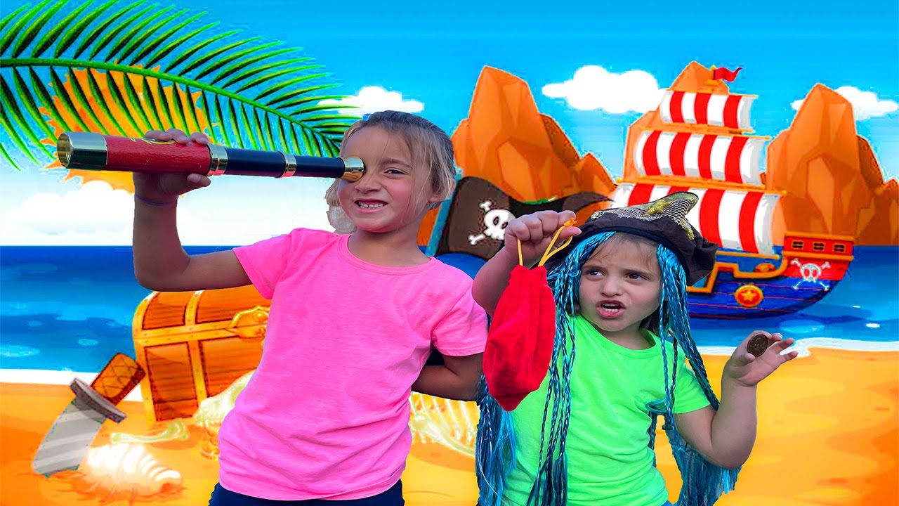 Kids Finds Gold Coin from Pirate Treasures - Adventure Video for Kids