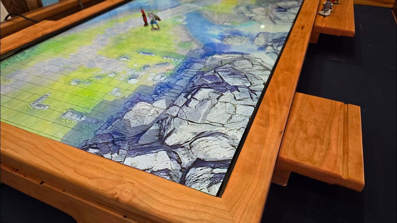 How to build a TV case for rpg's and wargaming, tabletop map display, with accessory rail