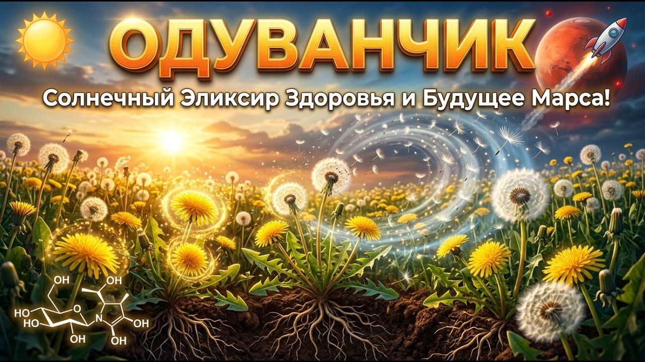 🌼 Одуванчик: Солнечный Эликсир Здоровья и Будущее Марса! 🌞🔬