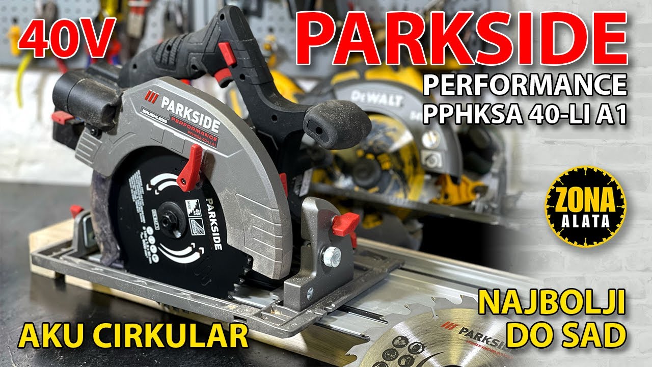Циркулярная пила Parkside Performance PPHKSA 40-Li A1 Aku 40V от Lidl - Ручная циркулярная пила - 4K