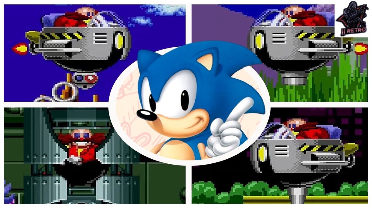 Sonic the Hedgehog - All Bosses + Ending (NO DAMAGE)