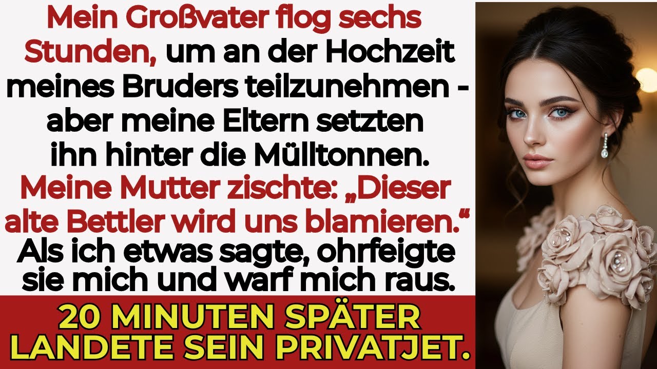„Opa flog 6 Std. zur Hochzeit meines Bruders – saß beim Müll. Dann landete sein Jet.“